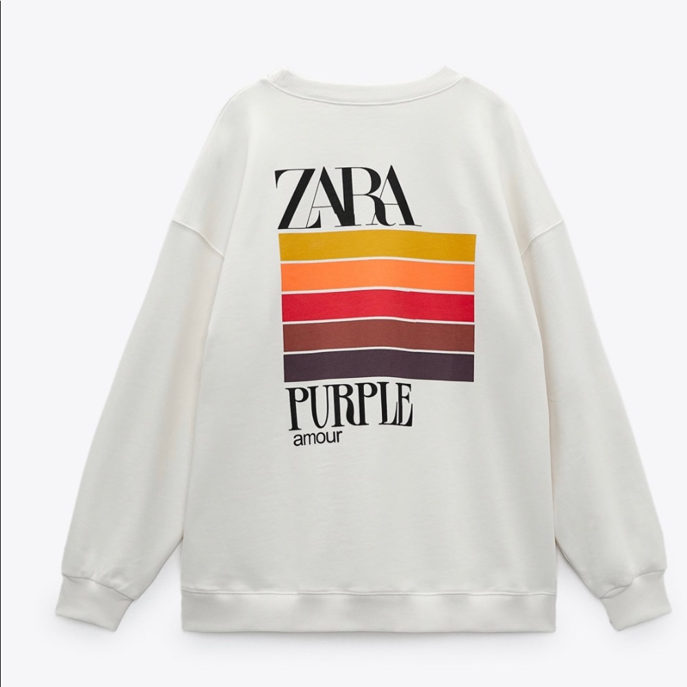 NWT ZARA sweatshirt purple magazien